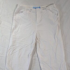 CAPRIS DENVER HAYES CLASSIC FIT PETITES LARGE L20 WHITE WOMEN'S PANTS CLOTHES